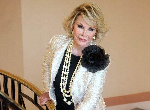 Joan Rivers, the acerbic US stand-up comic and television presenter, died today, a week after being rushed to a New York hospital, her family announced. She was 81. AP photo