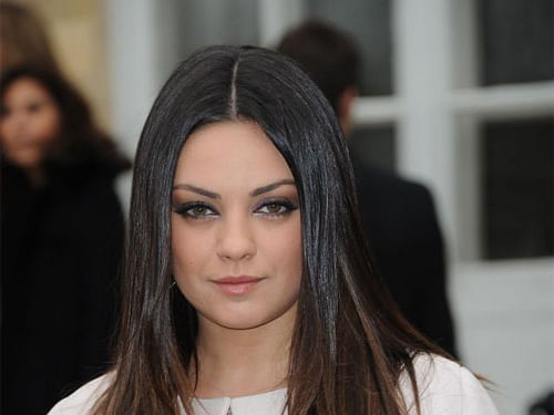 Actress Mila Kunis, who will soon welcome her first child with fiance Ashton Kutcher, doesn't want him to be a daredevil... Image purplepeople.com