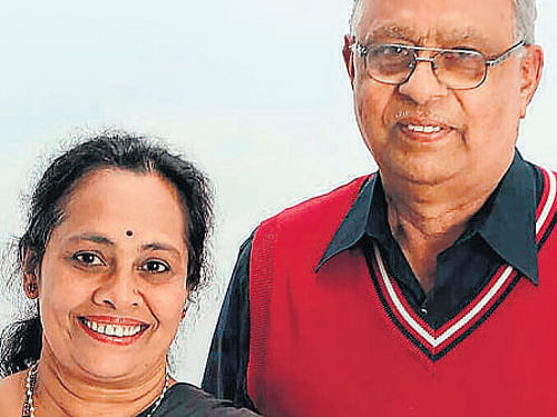 Bharathi and her husband Gangadhar.