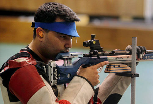 Gagan Narang missed out on an Olympic quota by just one place as he finished sixth in the finals of 50-metre rifle prone. PTI File Photo