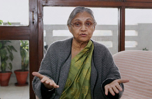 Undeterred by attack from within Congress for her comments on government formation in Delhi, Sheila Dikshit today stuck to her position, saying she did not back BJP's bid to power and was only explaining the factual and constitutional provision on the issue. PTI photo