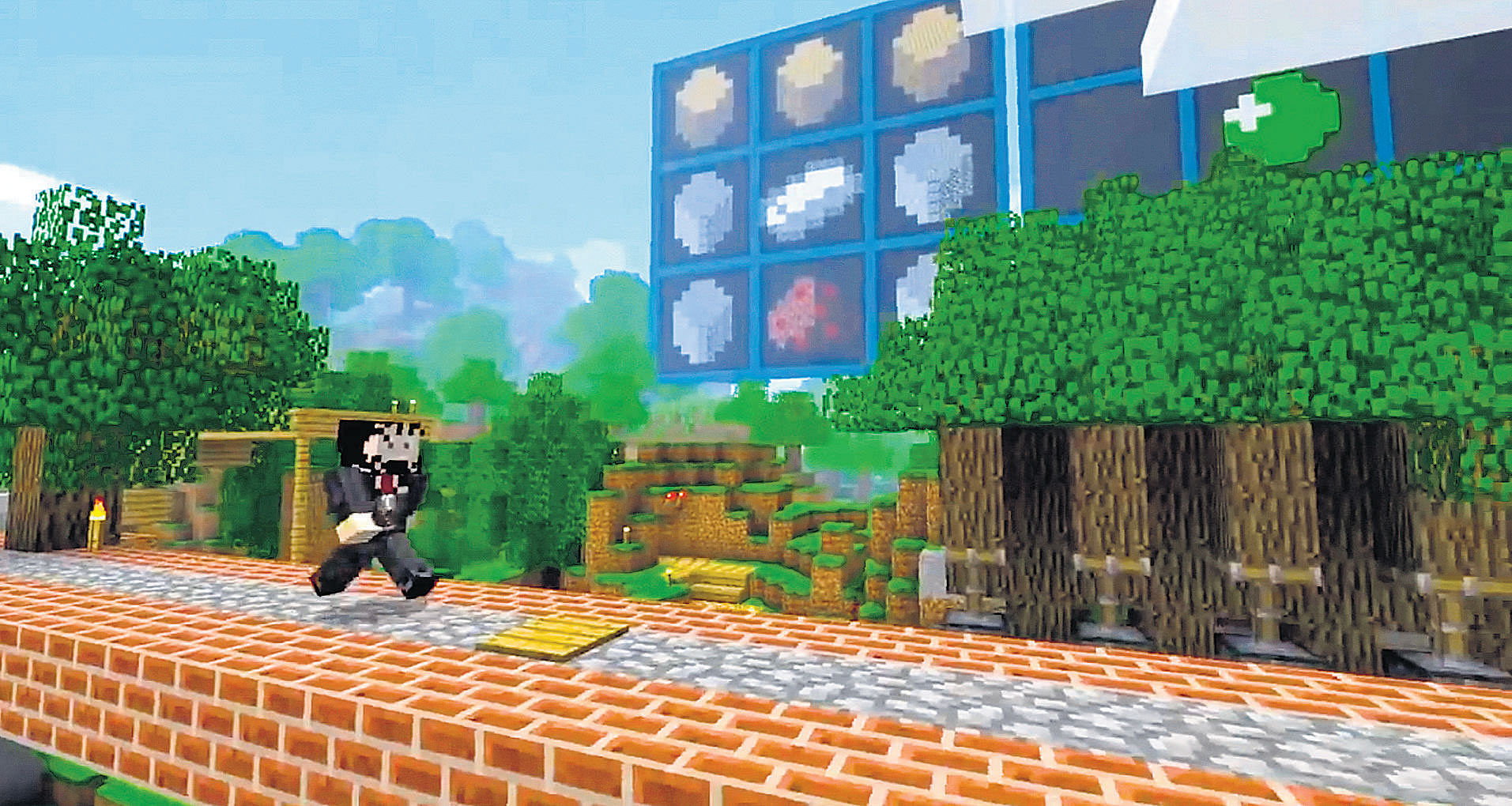 A screenshot of the game Minecraft, which has succeeded partly by demolishing generational and gender boundaries.  INYT