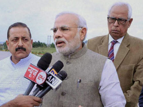 Prime Minister Narendra Modi today appealed to friends and well-wishers not to celebrate his birthday and instead dedicate time and resources towards relief work in this hour of need for flood-ravaged Jammu and Kashmir. PTI file photo