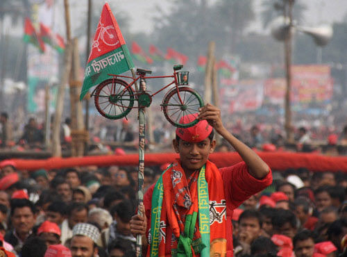 The BJP today suffered a major blow in in the Assembly by-elections in Uttar Pradesh, Rajasthan and Gujarat,the states it had swept in the Lok Sabha polls four months ago, losing 13 of the 24 seats held by it. PTI photo