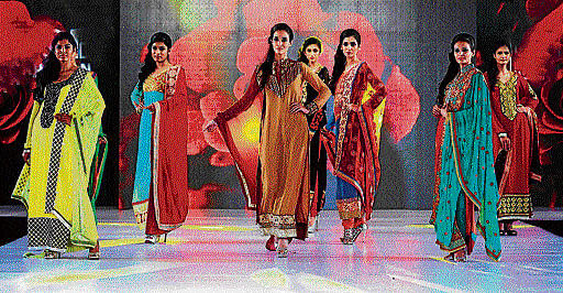 Quotient Models sashay down the ramp at the ninth edition of 'Fashion Thrills'.