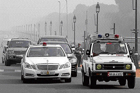 VIP cavalcades are problematic and frustrating for Delhiites at times. DH photo