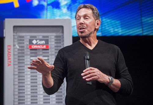 Larry Ellison, co-founder and leader of Oracle Corp for 37 years, stepped aside as chief executive officer on Thursday, to be replaced by co-CEOs Safra Catz and Mark Hurd, raising questions about a job-sharing arrangement that has had a fraught record elsewhere.  Reuters photo