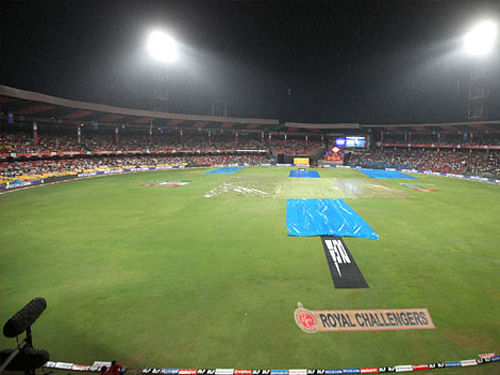 The traffic police have imposed curbs on movement of vehicles and parking near the M Chinnaswamy Stadium, in view of the Champions League T20 cricket matches. PTI file photo
