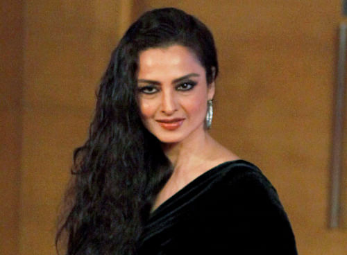 Bollywood's evergreen beauty Rekha has dressed a la Madhubala's character from Mughal-e-Azam for a song sequence in her upcoming movie Super Nani, where she will also reprise the magic of ageless Bollywood tracks. PTI File Photo