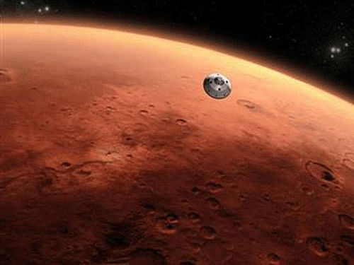 As India's Mars mission moved a step closer to home after the dormant main engine on the spacecraft was testfired flawlessly, ISRO looked confident of giving one final nudge tomorrow to put it in orbit around Mars that, if successful, would see it make space history. PTi File Photo