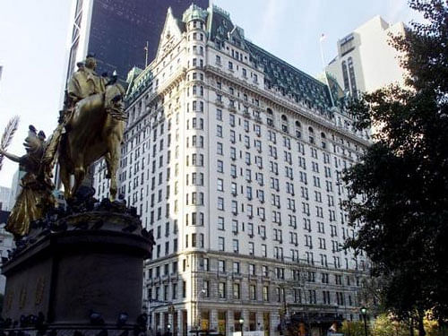 The Sahara group's iconic hotel The Plaza, New York, figures among the top 10 hotels in the world for multi-millionaire visitors in 2014, a survey said. Reuters file photo