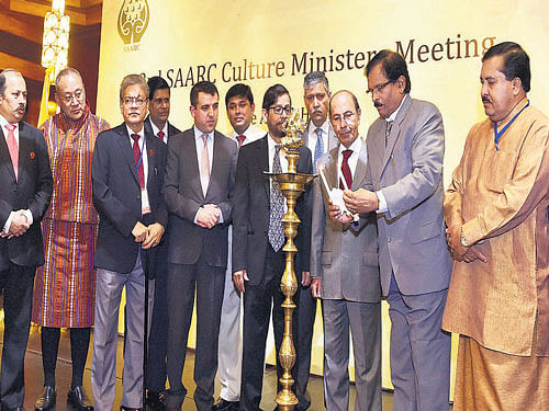 Inauguration of the 3rd meeting of SAARC Ministers of Culture, in New Delhi on Thursday. PTI