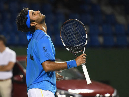 Sanam Singh recovered from a sluggish start to move to the men's singles quarterfinals and later combined with Saketh Myneni to seal a place in the men's doubles last-eight also as Indian players continued their dominating show on the tennis courts at the Asian Games here today. PTI file photo