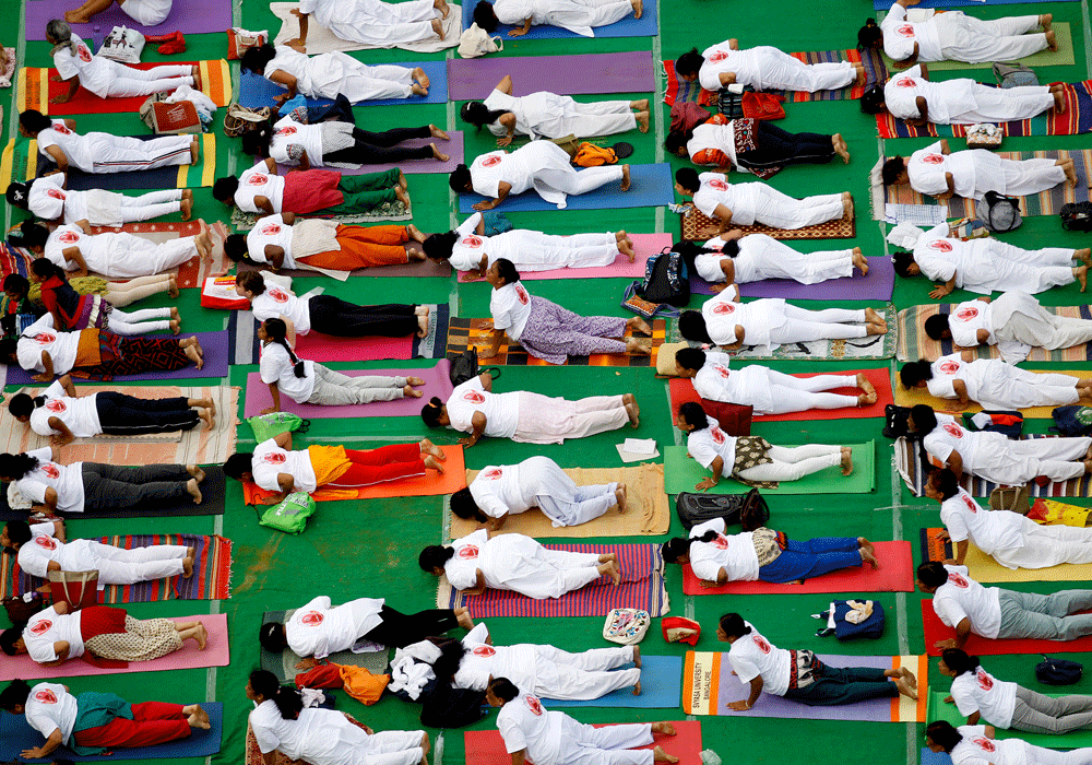 India is gearing up to seek Unesco intangible cultural heritage tag for Indian yoga to help mobilise international co-operation and assistance to safeguard its techniques and philosophy, now practised world-over as a discipline to attain physical, mental, and spiritual goals. AP file photo