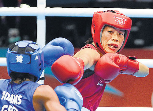 Olympic bronze-medallist M C Mary Kom set her Asian Games campaign rolling in style as she out-punched Korea's Kim Yeji to enter the quarterfinals along with two other Indian women boxers here today. DH file photo