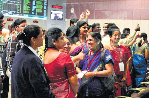 REGARDS, INDIA: Indian Space Research Organization (ISRO) scientists and engineers cheer after India's Mars orbiter successfully entered the Red Planet's orbit at their Spacecraft Control Center in Bangalore on September 24. This crowned what Prime Minister Narendra Modi said was a 'near impossible' push to complete the orbiter's trip on its maiden attempt. The Mars Orbiter Mission cost $74 million or about three-quarters of the amount spent in making the Oscar-winning movie 'Gravity' about astronauts stranded in space. REUTERS