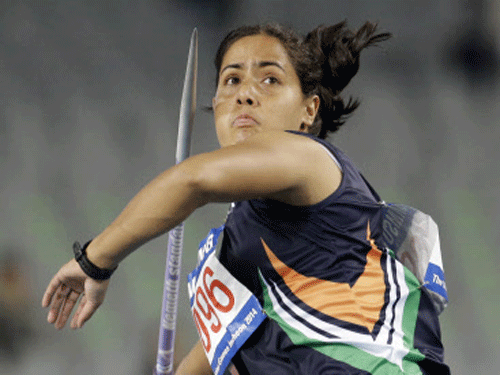 Annu Rani competes in the women's javelin throw final at the 17th Asian Games in Incheon, South Korea. AP photo