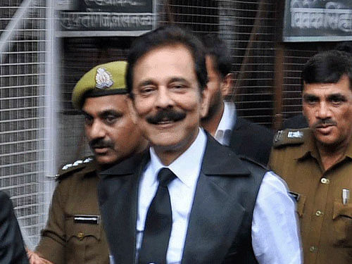 Sahara chief Subrata Roy was today sent back to his cell in Tihar jail at the end of the period granted by the Supreme Court to stay at an air conditioned facility in the complex to negotiate sale of his overseas luxury hotels. Reuters file photo