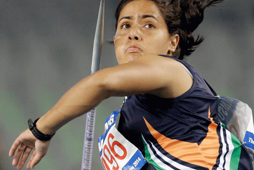 India's Annu Rani competes in the women's javelin throw final at the 17th Asian Games in Incheon, South Korea on Wednesday. PTI Photo