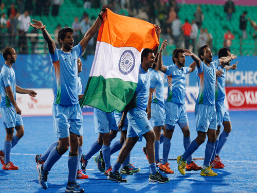 Indian hockey team beat Pakistan 4-2 in the penalty shootout to clinch the Asian Games gold. AP Photo