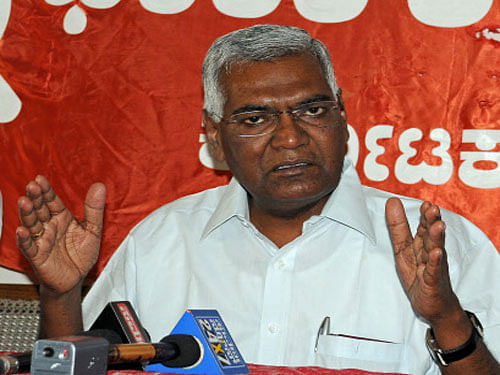 'The government, specifically the Information and Broadcasting Ministry, should give an explanation to the people for allowing DD to be the mouthpiece for the RSS'  said Party MP D Raja. DH file photo