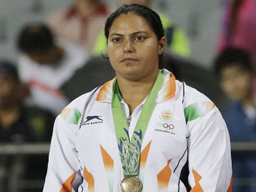 The Asian Games hammer throw bronze won by India's Manju Bala has been upgraded to silver after one of the two Chinese competitors who finished ahead of her in the women's final, returned positive for dope test. AP file photo