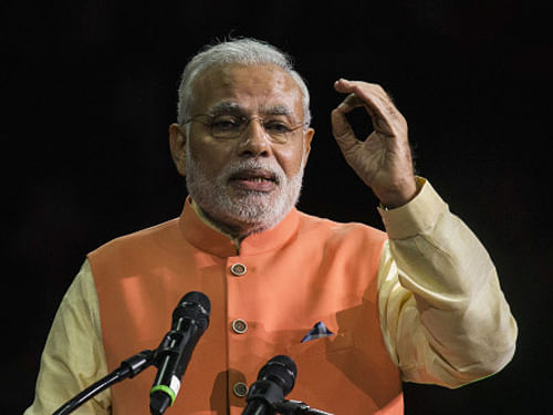 Prime Minister Narendra Modi Monday launched a scathing attack on dynastic politics, rampant nepotism and corruption in Haryana and urged people to vote for the BJP in the Oct 15 assembly polls. Reuters file photo