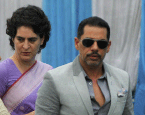 After Prime Minister Narendra Modi today raked up the issue of Robert Vadra's land deals on the election campaign trail in Haryana, Congress hit back at him claiming that he was betraying his ignorance of the matter. PTI photo