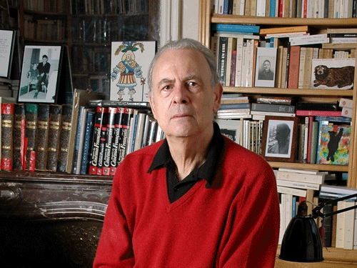 In this undated photo provided by publisher Gallimard, French novelist Patrick Modiano poses for a photograph. Patrick Modiano of France has won the 2014 Nobel Prize for Literature. AP Photo