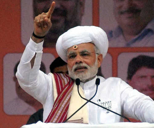 People know my intentions and I need not express those in words. Where the jawans have to speak, they speak with their finger on the trigger... and they will continue to speak that way, Modi said / PTI Photo