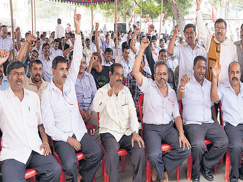 Even as the Karnataka government prohibited the 25-day-old strike by Bosch Limited workers on Friday, the company's labour union filed a writ petition in the Karnataka High Court against the order and decided to intensify the stir further.DH Photo