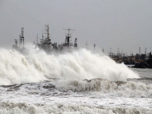 Tropical cyclone Hudhud is expected to intensify and peak to around 100 knots (185 kmph) before landfall near Visakhapatnam in Andhra Pradesh late Sunday, forecasts based on NASA data show. Reuters file photo