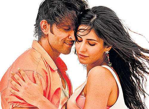 Actors Hrithik Roshan and Katrina Kaif in the film Bang Bang.