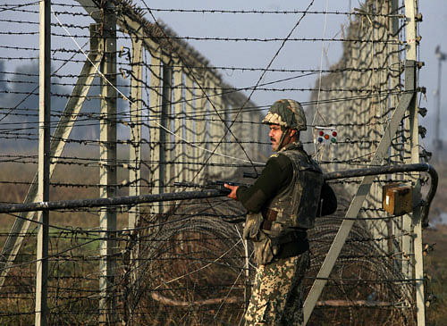 Pakistani troops heavily shelled 15 Border Out Posts and hamlets along the International Border overnight, leaving three persons injured, one of them seriously in Jammu district. Reuters file photo