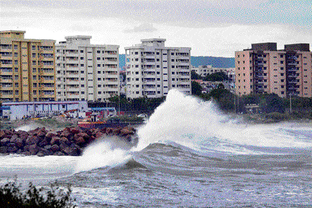 Unlike the severe cyclone, Phailin, Hudhud has devastated the urban infrastructure of one the largest cities in residual Andhra Pradesh. PTI photo
