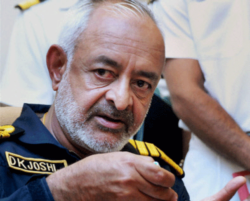 A file photo of former Navy chief Admiral D K Joshi. PTI