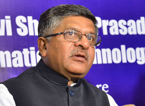 Law and telecom minister Ravi Shankar Prasad today said he was one of the terrorists' targets in the BJP rally in Patna which was addressed by Narendra Modi in which 6 people were killed in a blast in October last year. PTI phopto