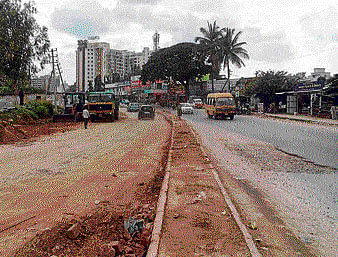 With BBMP starting repair work, Hennur Main Roan will soon be made motorable. DH photo