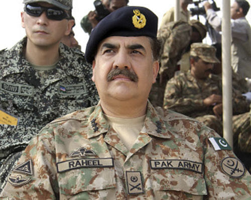 Pakistan army chief Gen Raheel Sharif to rake up the issue of Kashmir and breathe fire saying their armed forces were fully capable of meeting any external threat. Reuters File Photo