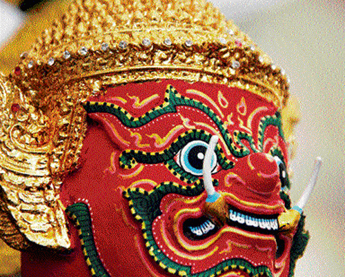 Dying art: Traditional Khon masks from Thailand.