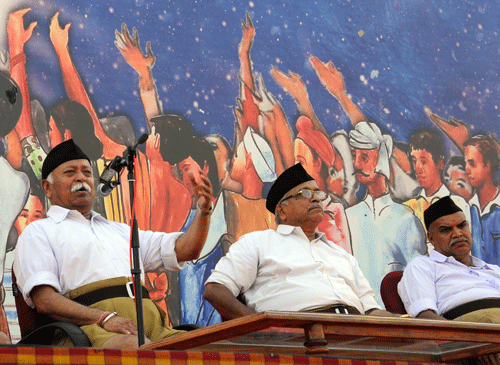 The Rashtriya Swayamsewak Sangh (RSS) Monday left it to the Bharatiya Janata Party (BJP) to accept or turn down the offer of unconditional outside support by the Nationalist Congress Party (NCP) for government formation in Maharashtra. DH file photo