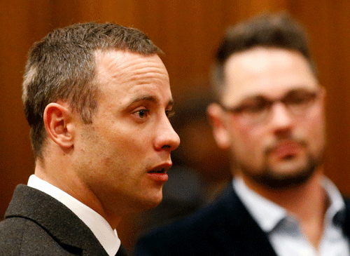 The family of slain model Reeva Steenkamp Tuesday welcomed the sentencing of South African Paralympian Oscar Pistorius to up to five years in jail for the death of their daughter.AP File Photo