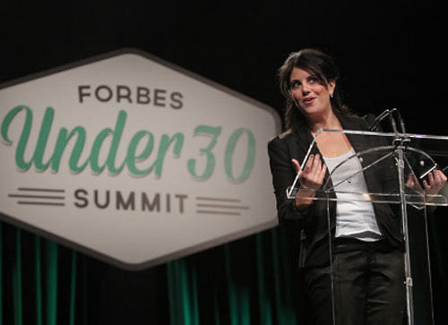 Monica Lewinsky gives a speech at the Forbes Under 30 Summit at the Pa. Convention Center in Philadelphia on Monday, Oct. 20, 2014. AP Photo