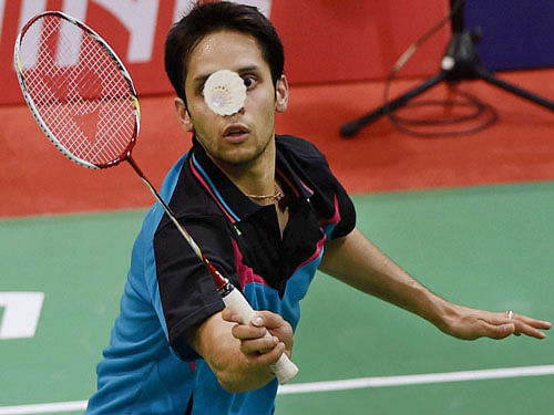 Continuing his giant-killing spree, Indian shuttler Parupalli Kashyap stunned World No.4 Japanese Kenichi Tago 21-11, 21-18 in the first round of the French Open Super Series at the Stade Pierre de Coubertin here Wednesday. PTI file photo