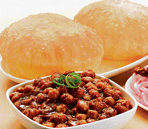 Served hot : Chole bhatura