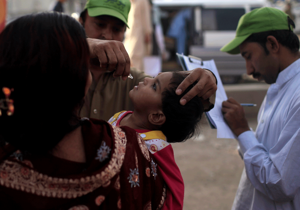 Pakistan is India's biggest threat to stay polio-free because the neighbouring nation is the world's largest reservoir of wild polio virus at the moment. Reuters file photo