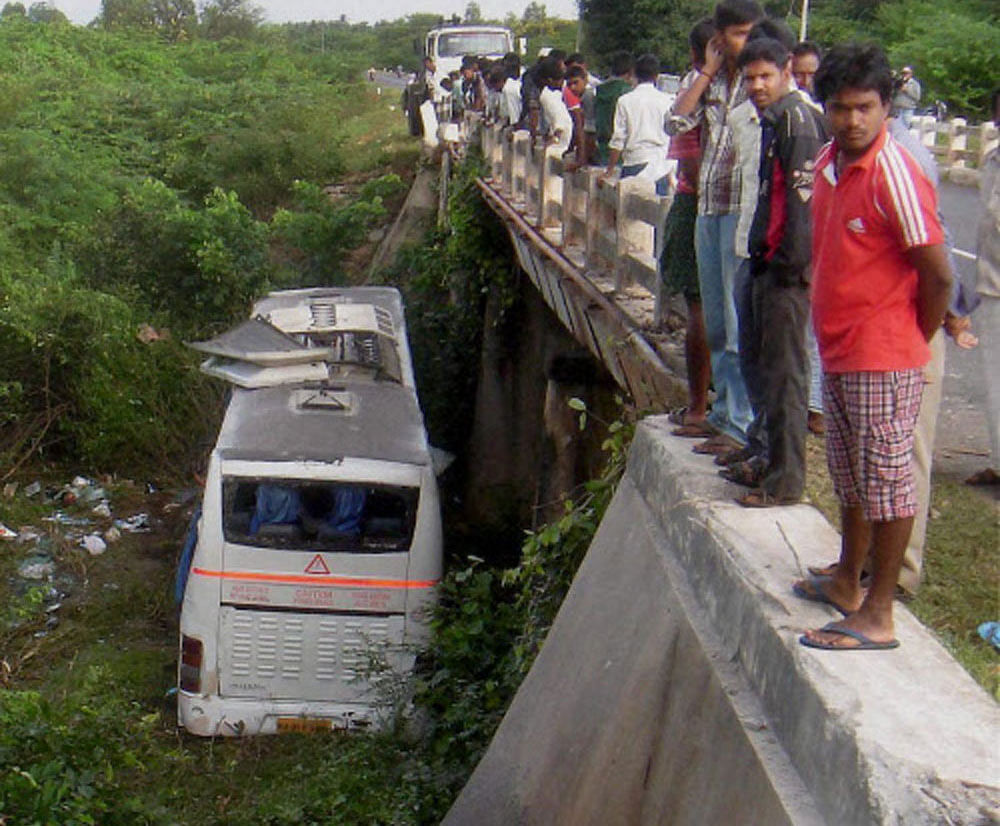 At least nine persons, including five women, were killed and 24 injured when a bus in which they were travelling fell into a roadside ditch at Uluani in Nagaon district today. File photo - for representation