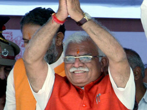 Many a challenge awaits new Haryana Chief Minister Manohar Lal Khattar, who assumed office on Sunday. This first-time MLA lacks administrative experience. PTI photo