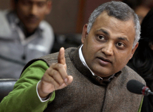 Former Delhi Law Minister and AAP leader Somnath Bharti today claimed bias in the probe against him in a case of alleged molestation of some African women during his purported midnight raid here earlier this year and sought in a court here further probe. PTI file photo