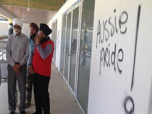 A newly built Sikh Gurdwara has become target of anti-islamic slurs after it was vandalised and painted with obscene messages in Australia's Perth city. Image Screen Grab
